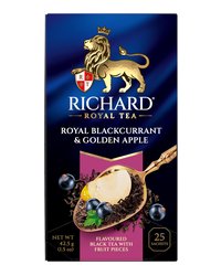 Чай Richard "Royal Blackcurrant & Golden Apple"  черный ароматизированный 25 сашетов