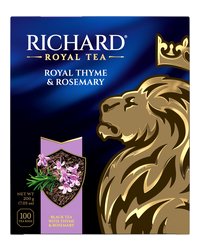 Чай Richard "Royal Thyme & Rosemary" черный ароматизированный 100 пакетиков