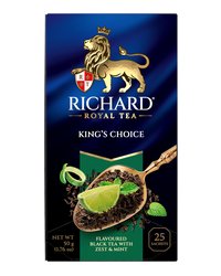 Чай Richard "King’s Choice" чёрный чай ароматизированный  25 сашетов