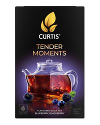 Чай черный CURTIS "Tender Moments" 100 г, c черникой, ежевикой и лепестками василька, листовой