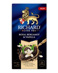 Чай Richard "Royal bergamot & vanilla" черный ароматизированный 25 сашетов