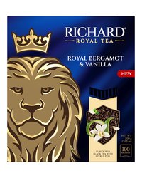 Чай Richard "Royal bergamot & vanilla" черный ароматизированный 100 сашетов