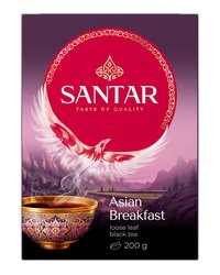 SANTAR Чай черный среднелистовой, "Asian Breakfast", 200 гр