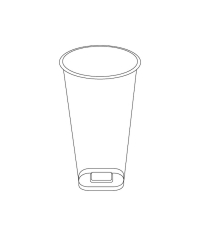 Стакан PP с квадратным дном ПЕРЛАМУТРОВЫЙ глянцевый d=90 500 мл