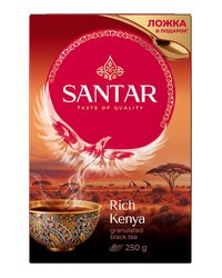 Черный гранулированный чай SANTAR "Rich Kenya" 250г с ложкой
