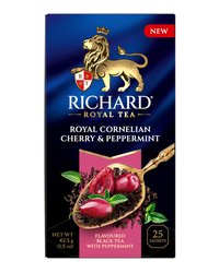 Чай в пакетах Richard Royal Cornelian cherry & Peppermint c кизилом и мятой, черный, 25 шт