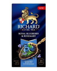 Чай в пакетах Richard Royal Blueberry & Rosemary c голубикой и розмарином, черный, 25 шт