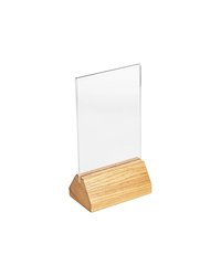 Подставка наст. д/меню А6 дуб,пластик ,H=18,L=10,5см