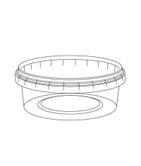 Банка под пресервы 285 мл Прозрачная С КРЫШКОЙ с контрольным замком d=122 мм PP