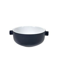 Салатник «Ловатт» с ручками кост.фарф. D=224,H=95мм черный,белый