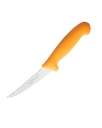 Нож для обвалки мяса сталь нерж.,пластик ,L=257/125,B=22мм желт.,металлич.