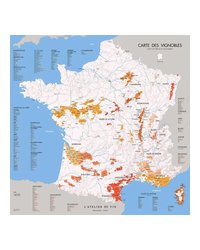 Буклет «Винная карта Франции» бумага ,L=57,B=57см разноцветн.