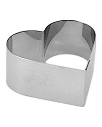 Форма кондитерская «Сердце» сталь нерж. ,H=30,L=70,B=55мм металлич.