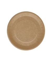 Тарелка бумажная DoECO PLATE 180 Крафт d=180 мм