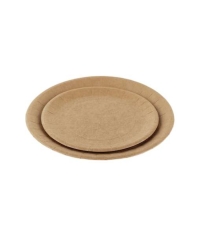 Тарелка бумажная DoECO PLATE 180 Крафт d=180 мм