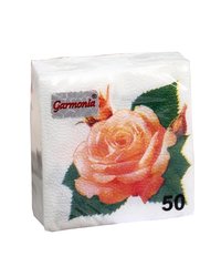 Салфетки 24х24см (Розы) 1 слойные, 50 листов (х1/60)