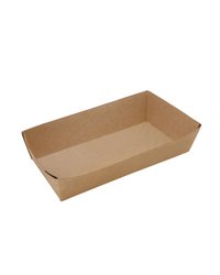 Лоток бумажный 800мл 220x115x42мм TRAY цвет Крафт DoECO (х400)