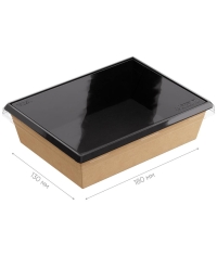 Контейнер OneClick 1000 мл ТЕРМА Black 150×200×55 мм