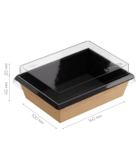 Контейнер OneClick 500 мл ТЕРМА Black 120×160×45 мм