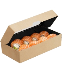 Контейнер OneBox 1900 мл крафт Черный 230×140×60 мм