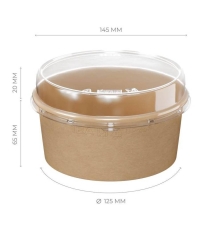 Креманка картонная OneBowl Ultraproof 760 мл Крафт d=145
