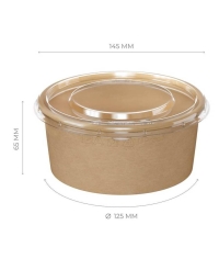 Креманка картонная OneBowl Ultraproof 760 мл Крафт d=145