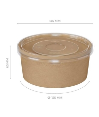 Креманка картонная OneBowl Ultraproof 760 мл Крафт d=145