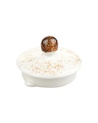 Крышка для чайника 0833 «Крафт» фарфор D=73,H=60мм белый