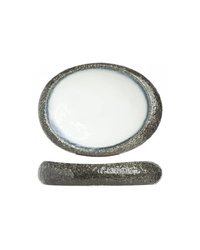 Блюдо «Си Перл» овальное керамика ,H=55,L=310,B=242мм синий,белый