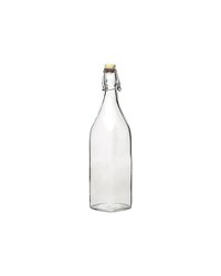 Бутылка «Свинг» с пробкой стекло,пластик 1л D=90,H=315,L=75,B=75мм прозр.,разноцветн.