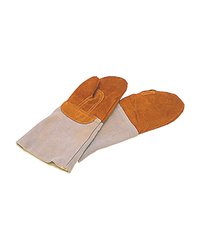 Рукавицы д/кондитера t=300C(пара) кожа ,L=42,5,B=15см оранжев.,серый