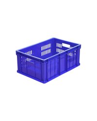 Ящик для продуктов перфорированный (от -18 до +50°C) полиэтилен 46л ,H=25,L=60,B=40см синий