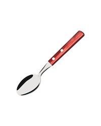 Ложка столовая «Поливуд» с деревянной ручкой набор[3шт] сталь нерж.,дерево ,L=195/60,B=10мм красный