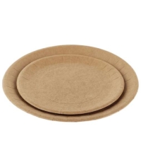 Тарелка бумажная DoECO PLATE 230 Крафт d=230 мм