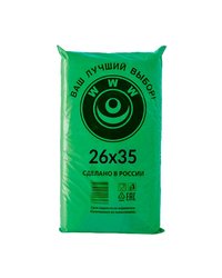 Пакет фасовочный ПНД 26х35см (8) В пластах "WWW" (Зеленый) (арт80050) (х1/10) [упаковка]