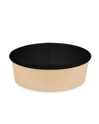 Круглый контейнер 620мл 150мм Выс.: 46мм Round Bowl цвет Крафт/Черный OSQ (х270)