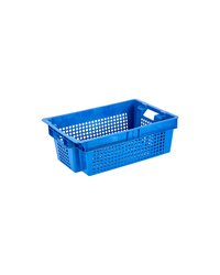 Ящик для продуктов перфорированный (от -18 до +50°C) полиэтилен 37л ,H=20,L=60,B=40см синий