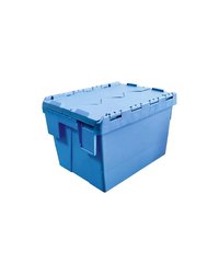 Ящик для продуктов сплошной с крышкой (от 0 до +50°C) полипроп. 30л ,H=26,5,L=40,B=30см синий