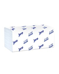 Полотенца бумажные в листах 22х21см PRO Tissue 1 слойные, V сложение, H3, 250 шт. С192 (х1/20) [упаковка]