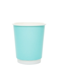 Стакан бумажный 2-слойный ProstoKap Бирюзовый d=80 250 мл