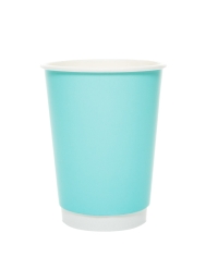 Стакан бумажный 2-слойный ProstoKap Бирюзовый d=90 350 мл