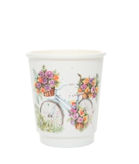 Стакан бумажный 2-слойный ProstoKap Велосипед d=80 250 мл