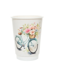 Стакан бумажный 2-слойный ProstoKap Велосипед d=90 350 мл