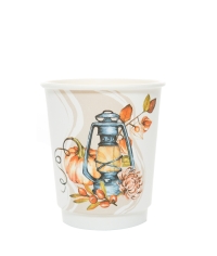 Стакан бумажный 2-слойный ProstoKap Лампа с тыквой d=80 250 мл