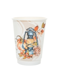 Стакан бумажный 2-слойный ProstoKap Лампа с тыквой d=90 350 мл