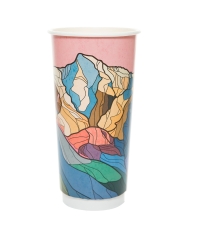 Стакан бумажный 2-слойный Горный хребет d=90 550 мл