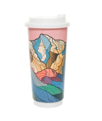 Стакан бумажный 2-слойный Горный хребет d=90 550 мл