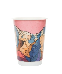 Стакан бумажный 2-слойный Горный хребет d=90 350 мл