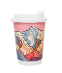 Стакан бумажный 2-слойный Горный хребет d=90 350 мл