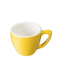 Чашка кофейная «Пур-Амор» фарфор 80мл D=66/40,H=55,L=90мм желт.,белый